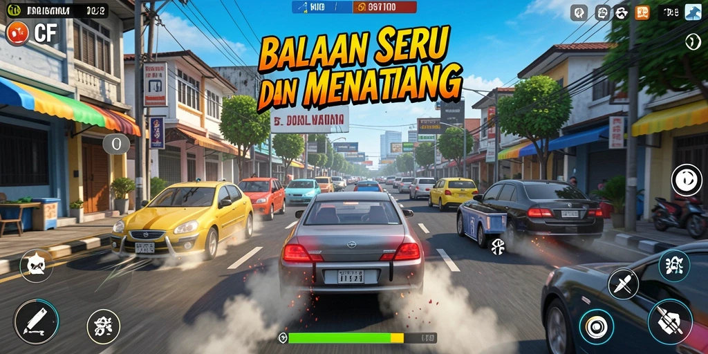 Gameplay mendebarkan di 6CF dengan balapan cepat dan mobil beragam.