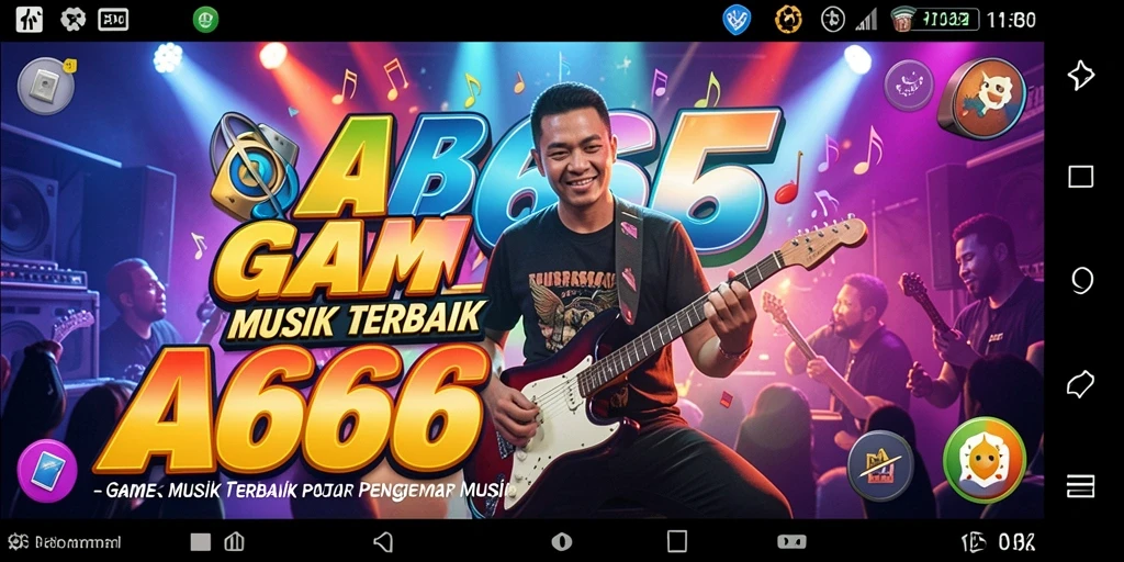 Screenshot utama AA666 menampilkan gameplay seru dengan latar musik bervariasi.