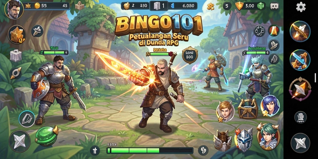 Tampilan pertarungan epik di <strong>BINGO101</strong> dengan grafis memukau.