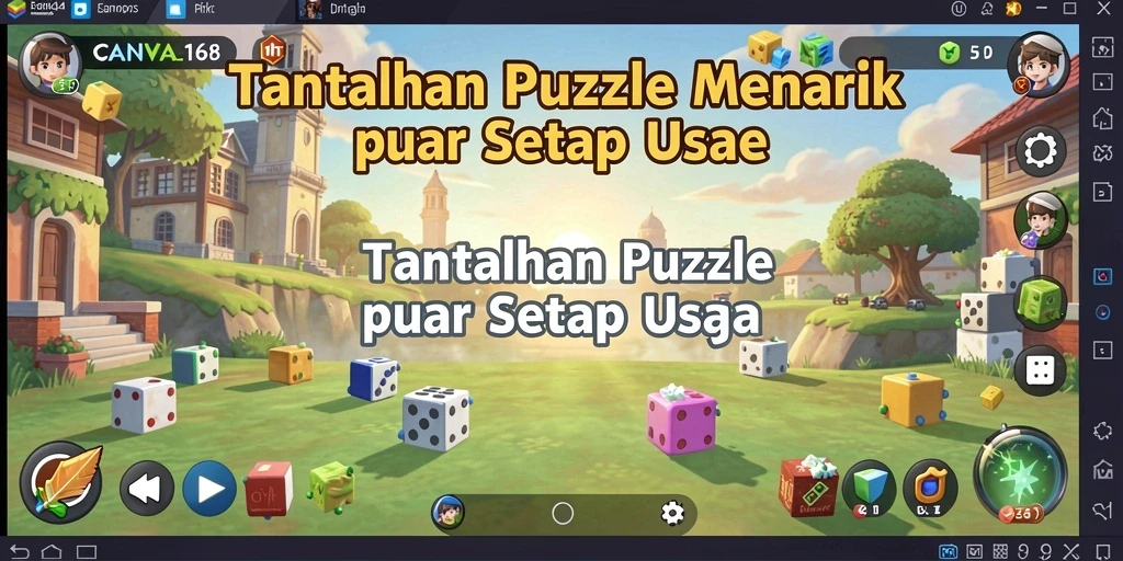 Tampilan gameplay memukau dari CANVA168 dengan berbagai puzzle menarik.