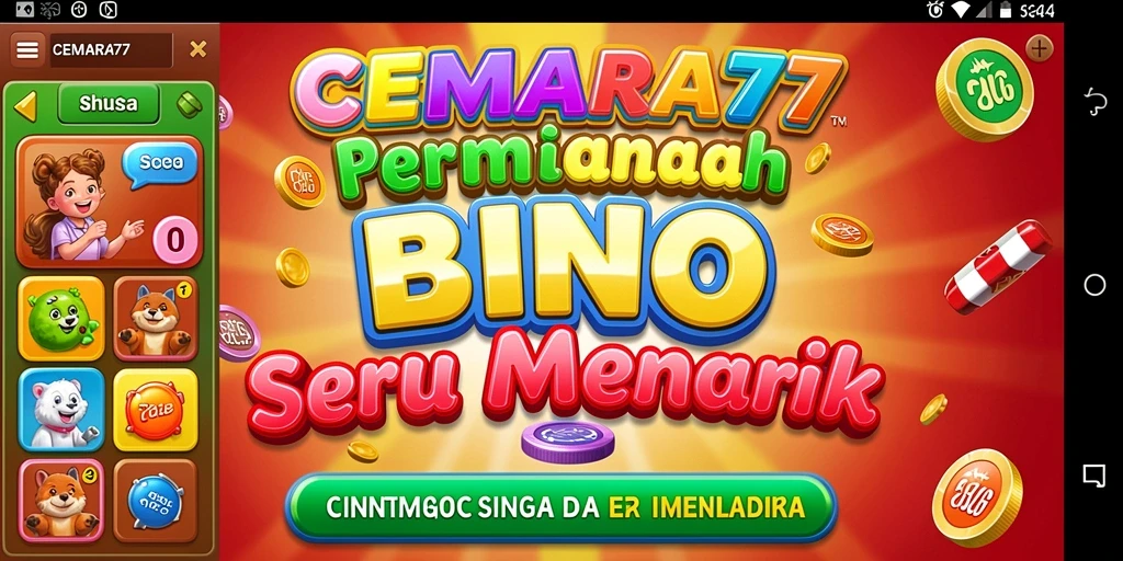 Tampilan gameplay utama CEMARA77 yang menarik dalam permainan Bingo.