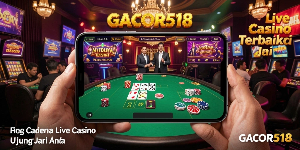 Tampilan gameplay Live Casino GACOR518 yang mengesankan dengan dealer profesional.