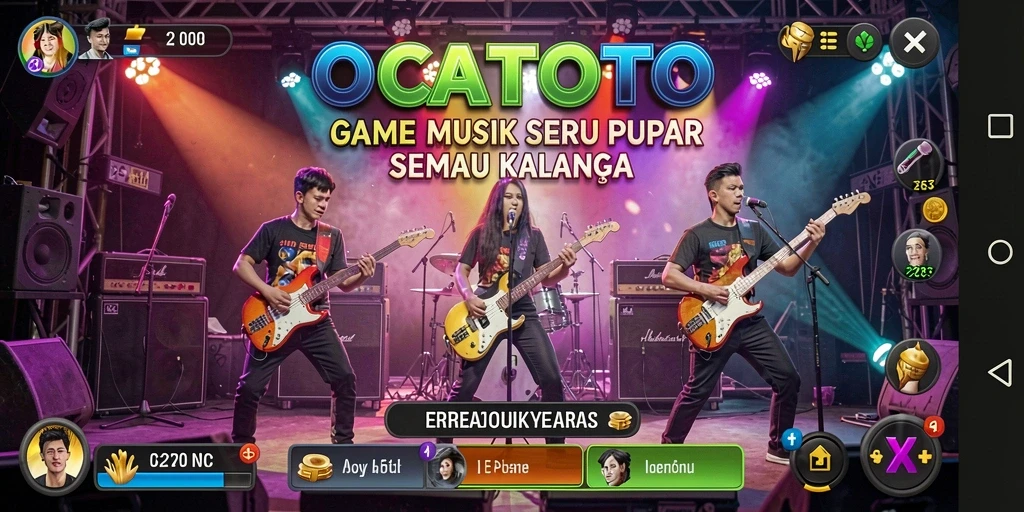 Tampilan screenshot dari gameplay OCATOTO menampilkan serunya bermain musik.