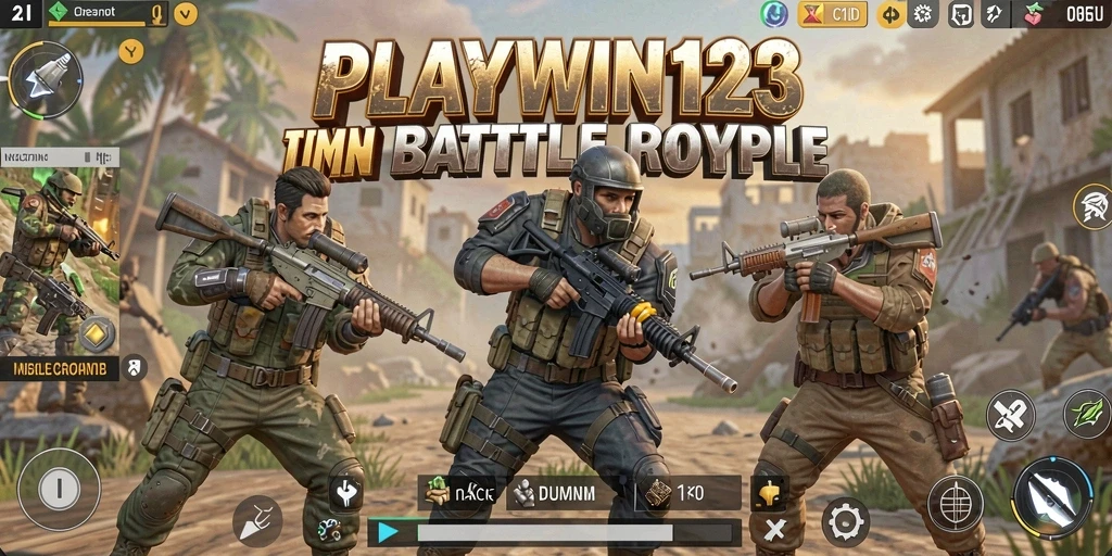 Screenshot menampilkan aksi seru dalam permainan Battle Royale.