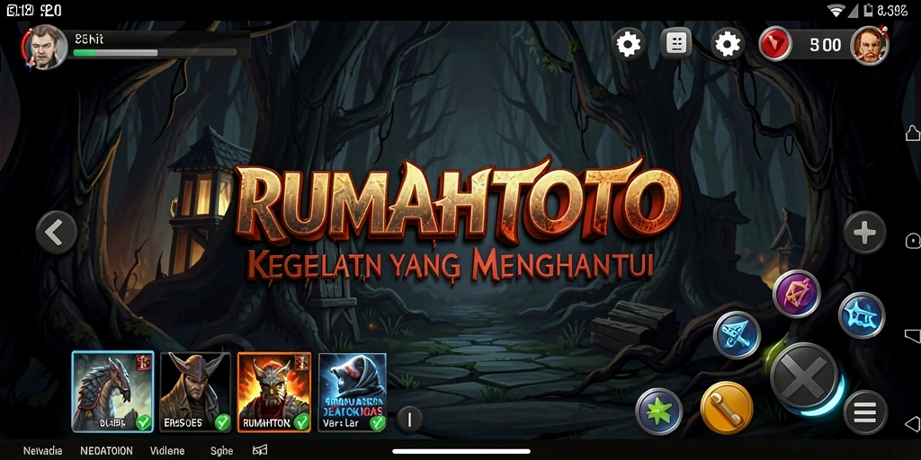Screenshot RUMAHTOTO menampilkan momen mencekam di rumah berhantu.