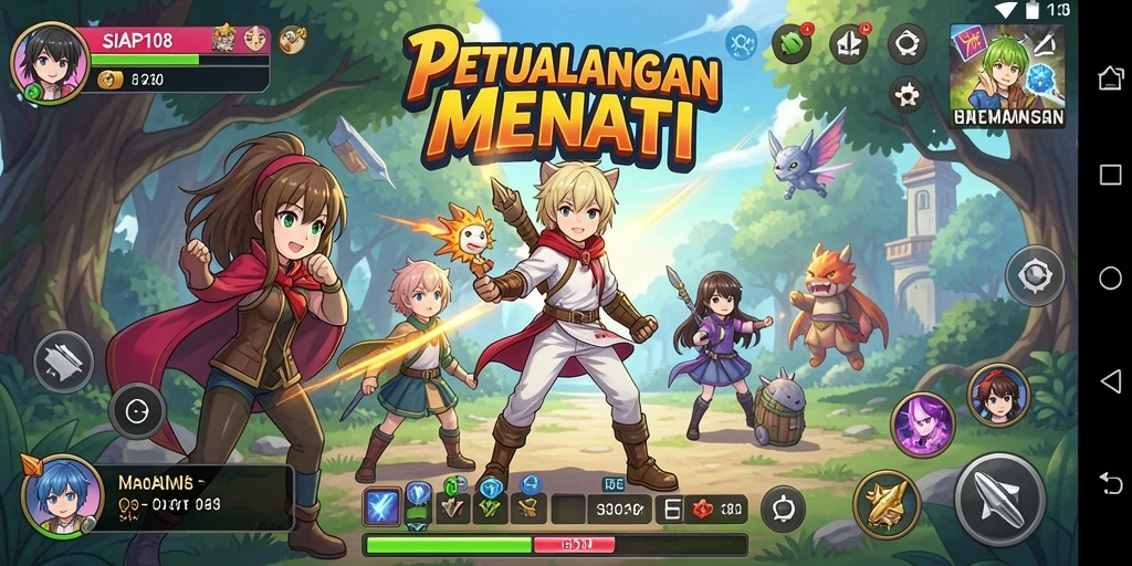 Tampilan menarik dari gameplay <strong>SIAP108</strong> dengan aksi karakter anime.